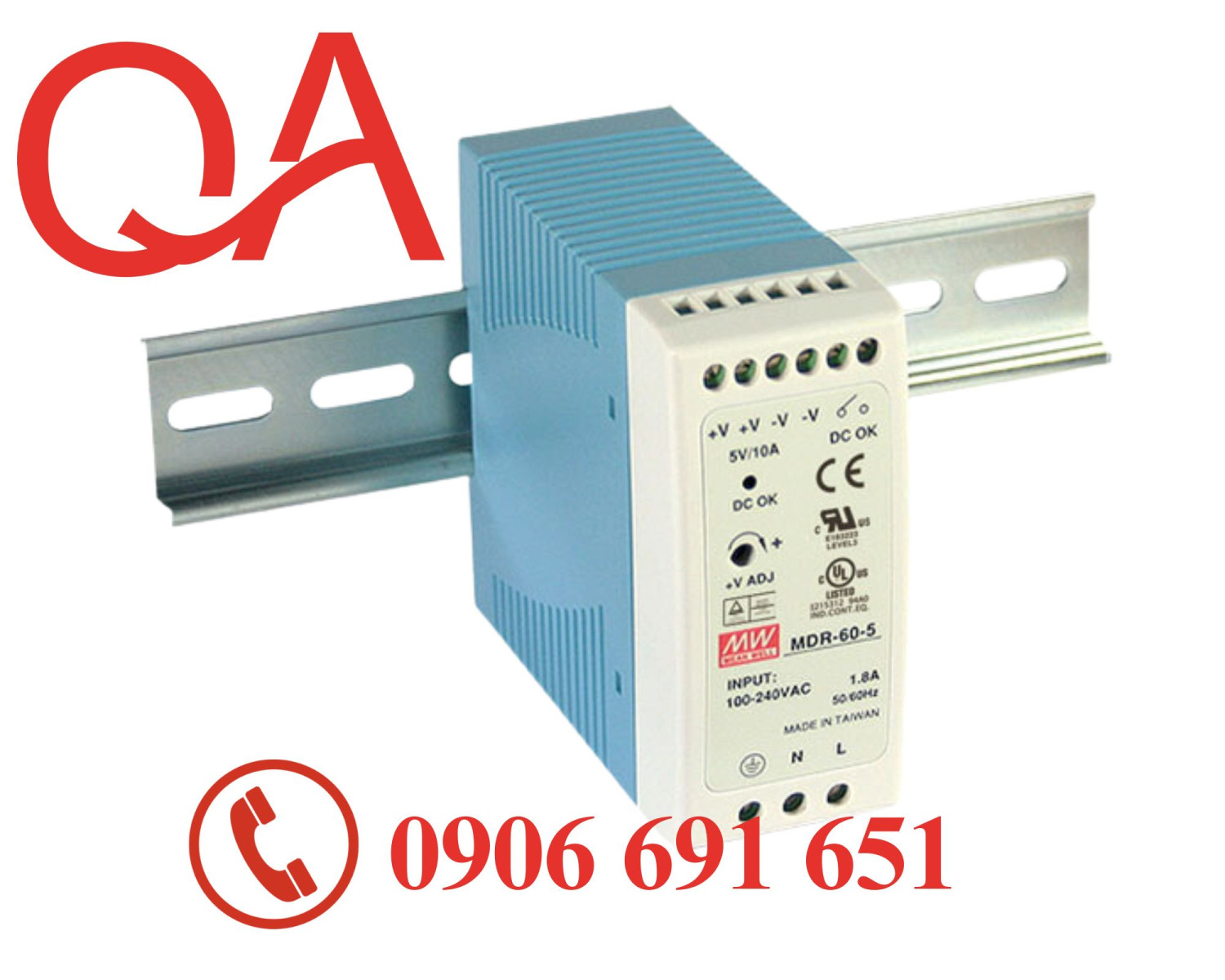 Nguồn Meanwell MDR-60-5, 5VDC-10A