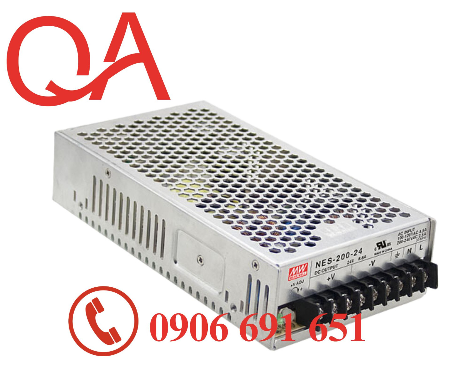 Nguồn Meanwell NES-200-15, 15VDC-14A