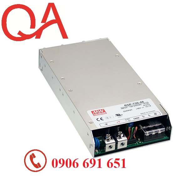 Nguồn Meanwell RSP-750-12, 12VDC-62.5A